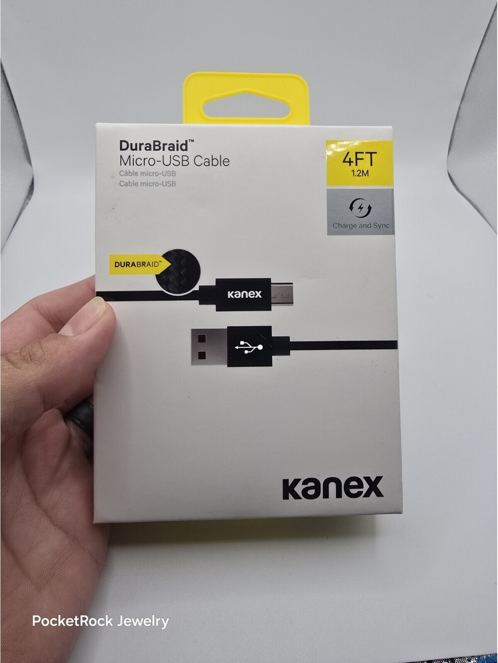 Kanex DuraBraid Premium USB to USB-C Charging Cable 4' Black NIB B